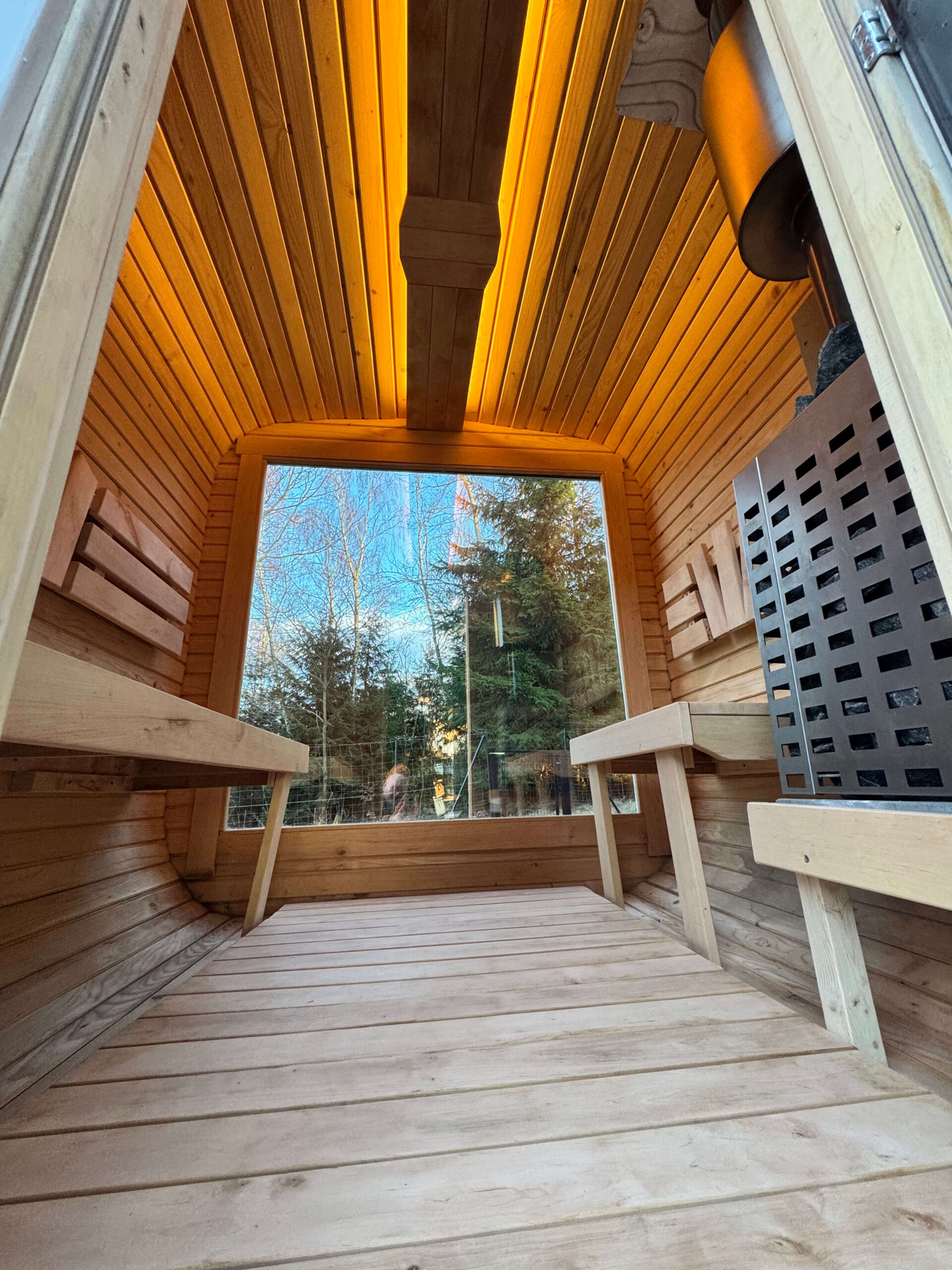 Sauna overlooking the forest